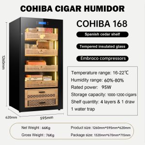 Tủ điện bảo quản xì gà cohiba 168