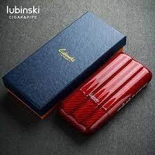 Bao đựng Cigar carbon 3 điếu Lubinski YJA-70001